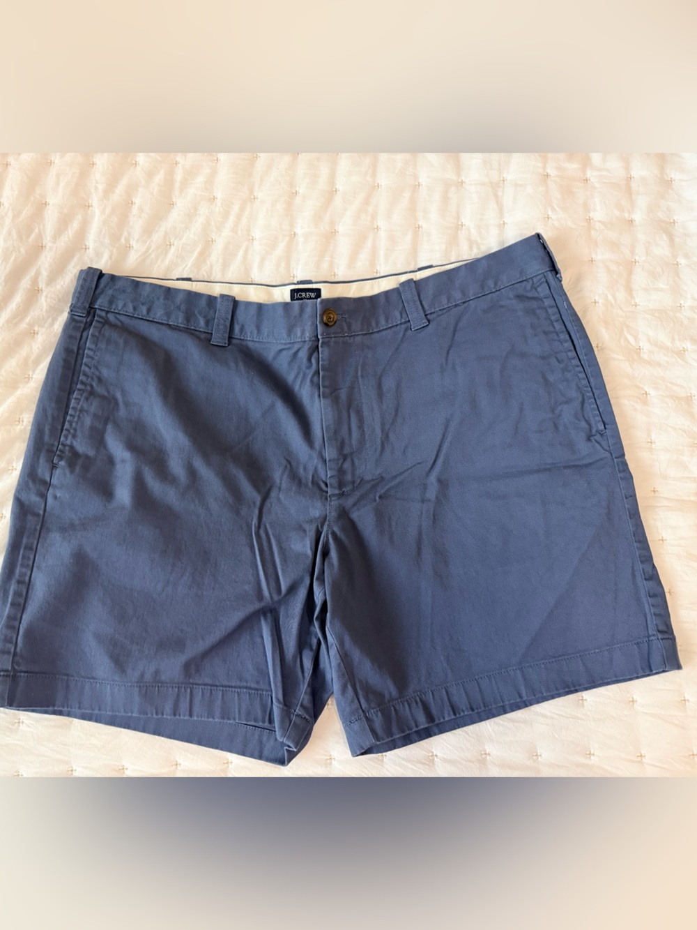 J. Crew Men's Blue Flat Front Chino Shorts